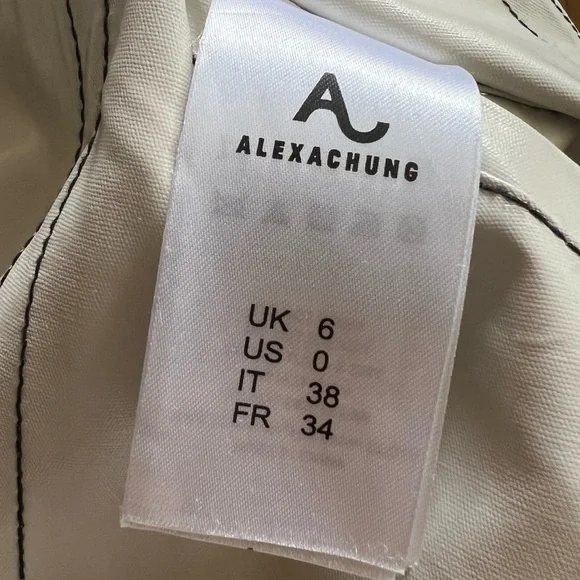 AlexaChung Ivory Hooded Coated Cotton Blend Oversized Rain Trench Coat Jacket